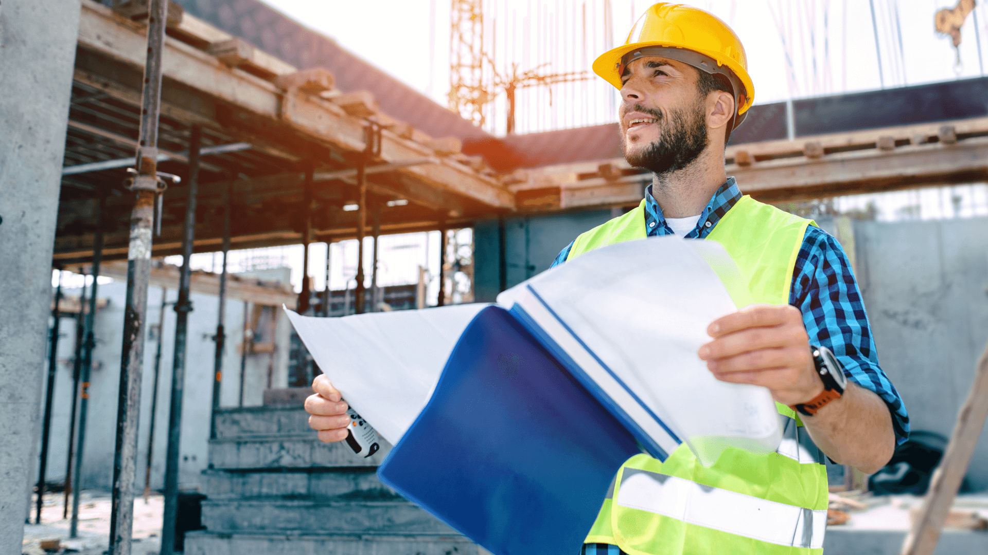 A person on a construction site.