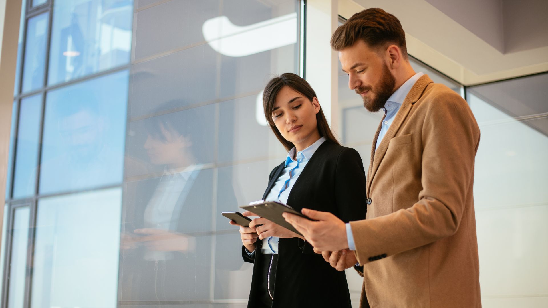 Two legal professionals assessing a conflict of interest