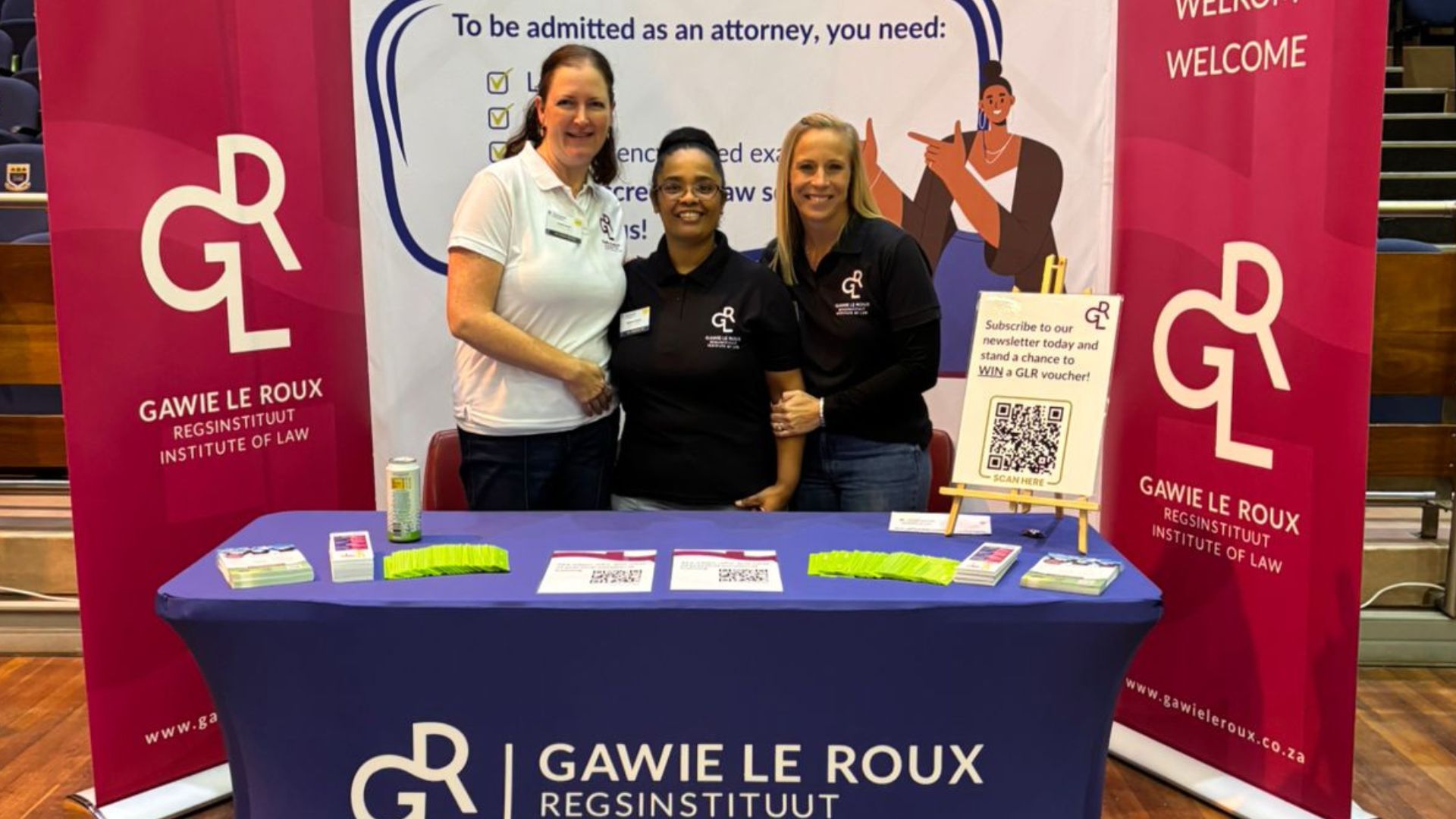 The Gawie le Roux display at a job fair