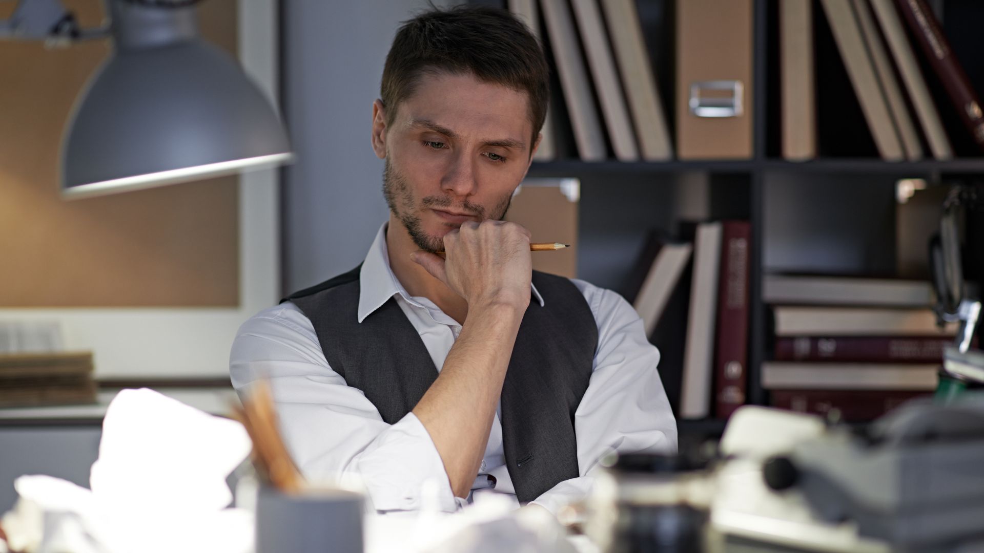 A young professional writing a legal blog