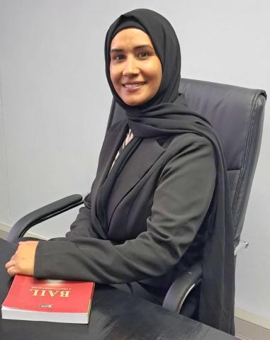 Maheerah Hendricks as a top achiever in Gawie le Roux Institute of Law's Awards Ceremony