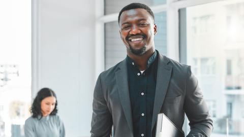A young professional about to start their paralegal career
