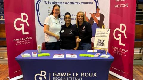 The Gawie le Roux display at a job fair