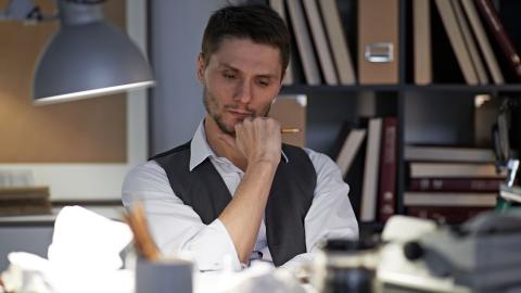 A young professional writing a legal blog